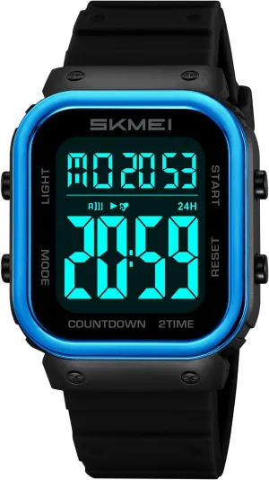 Wristwatch with Dual Time Countdown 50M Waterproof Gosasa Fashion Square Digital Watch for Women Men Multifunction Unisex Outdoor cute falsely intelligence contingent manganese Sport 