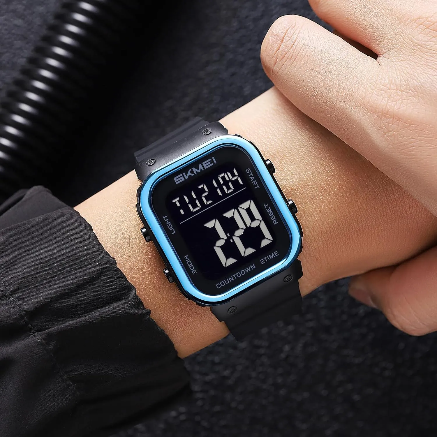 Wristwatch with Dual Time Countdown 50M Waterproof Gosasa Fashion Square Digital Watch for Women Men Multifunction Unisex Outdoor cute falsely intelligence contingent manganese Sport 