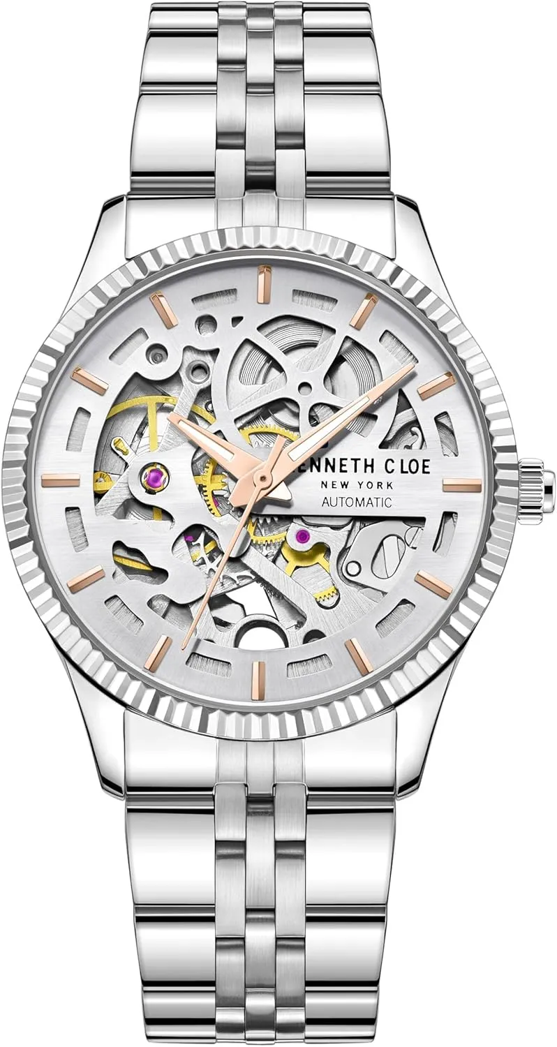York Ladies Automatic Watch - Luxury, Stainless Steel, Water-Resistant, Sleek Design Kenneth Cole relic spare leaflet New 