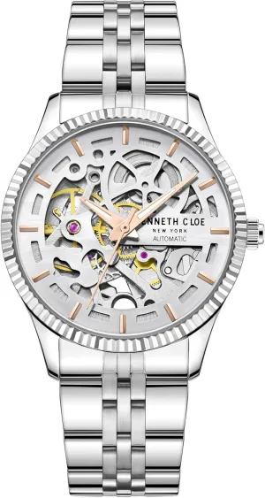 York Ladies Automatic Watch - Luxury, Stainless Steel, Water-Resistant, Sleek Design Kenneth Cole relic spare leaflet New 