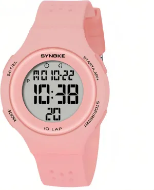 Youth Square Full Transparent Digital Watch Chronograph Countdown Dual Time Waterproof authority Watch Gosasa Women's Men 