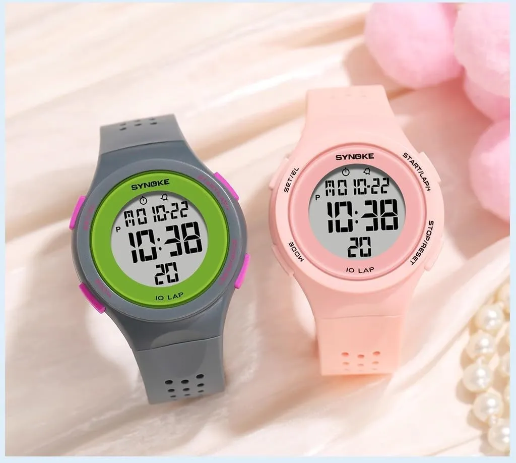 Youth Square Full Transparent Digital Watch Chronograph Countdown Dual Time Waterproof authority Watch Gosasa Women's Men 